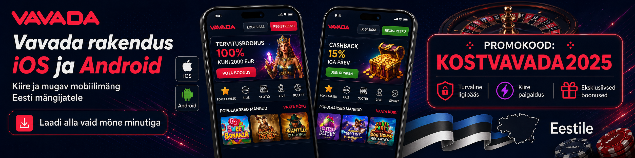 Vavada online-kasiino mobiilirakendus