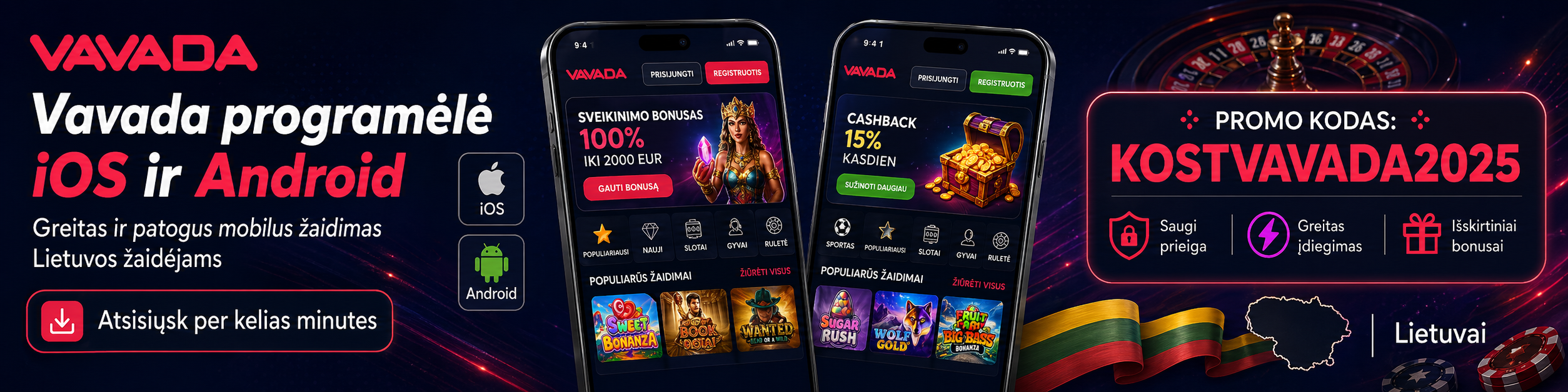 Vavada internetinio kazino mobilioji programėlė